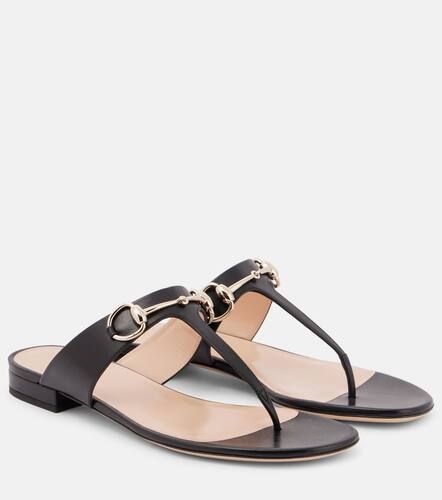 Lady Horsebit leather thong sandals - Gucci - Modalova