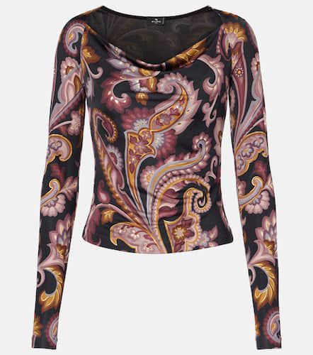 Top in jersey con stampa paisley - Etro - Modalova