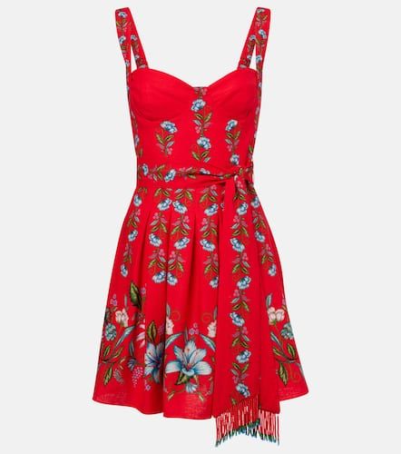Vestido corto Sweet Bloom Bouquet en mezcla de lino - Farm Rio - Modalova