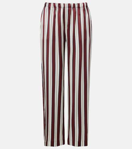 Pantalón de pijama Rosa de satén de seda - Asceno - Modalova