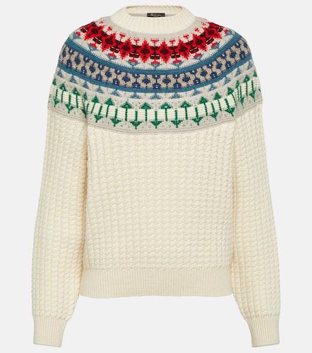 Intarsia cashmere mockneck sweater - Loro Piana - Modalova