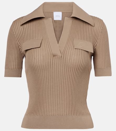 Patou Ribbed-knit cotton polo shirt - Patou - Modalova