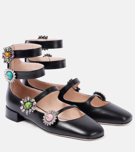 Ballerinas Preshoes aus Leder mit Kristallen - Valentino Garavani - Modalova