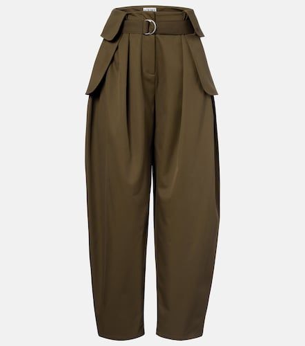 Pantaloni Double L in cotone e seta - Loewe - Modalova