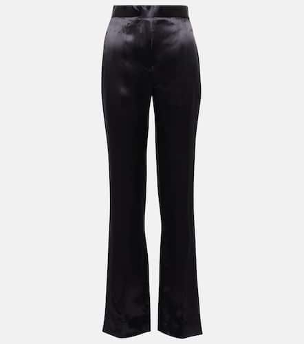 High-rise straight-leg satin pants - Victoria Beckham - Modalova