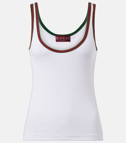 Gucci Ribbed-knit cotton tank top - Gucci - Modalova