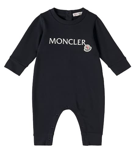 Baby - Tutina Tutina in misto cotone con logo - Moncler Enfant - Modalova