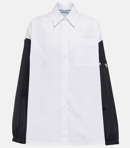 Prada Camicia in cotone e Re-Nylon - Prada - Modalova