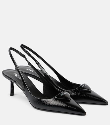 Logo 55 leather slingback pumps - Prada - Modalova