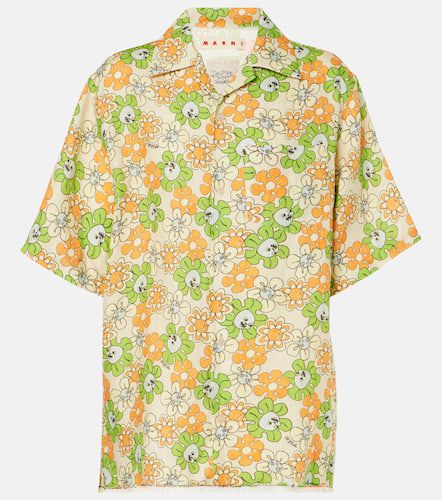 Marni Camisa bowling de lino floral - Marni - Modalova