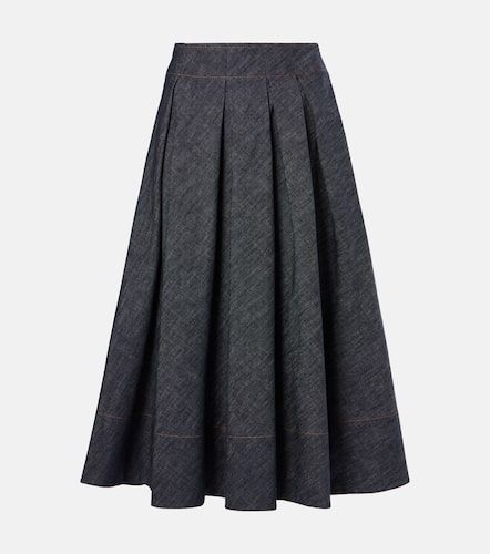 Mid-Rise-Midirock aus Denim - Brunello Cucinelli - Modalova