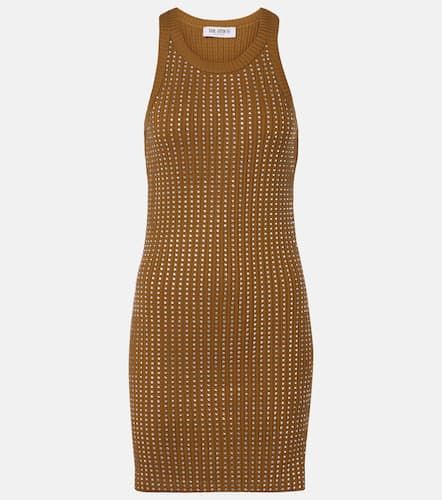 Abito corto in jersey di cotone con cristalli - The Attico - Modalova