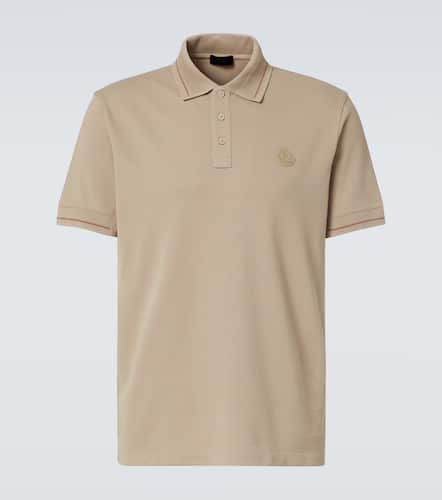 Logo cotton piquÃ© polo shirt - Moncler - Modalova