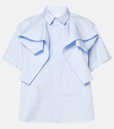 Camicia in popeline di cotone con volant - Sacai - Modalova