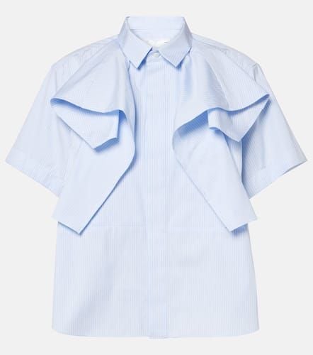 Camisa de popelín de algodón a rayas - Sacai - Modalova