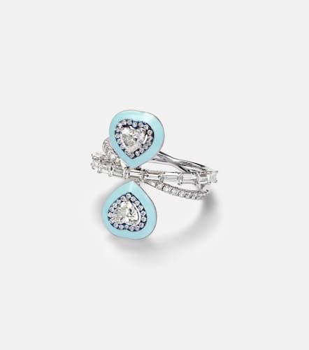 Anello Mirror Love in oro bianco 18kt con diamanti - Kamyen - Modalova