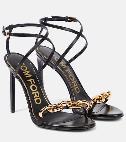 Sandalias de piel con cadena - Tom Ford - Modalova