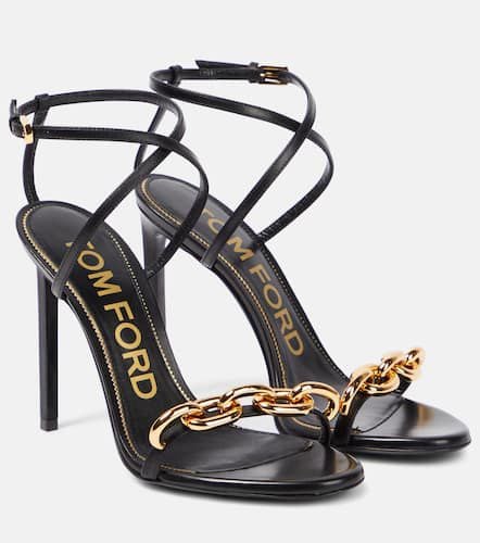 Verzierte Sandalen Chain 105 aus Leder - Tom Ford - Modalova