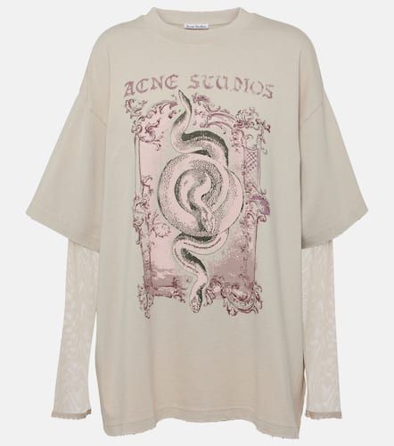 Edra layered printed cotton T-shirt - Acne Studios - Modalova