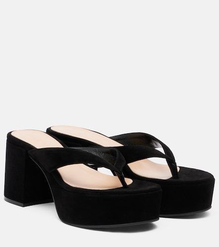 Suede platform thong sandals - Gianvito Rossi - Modalova