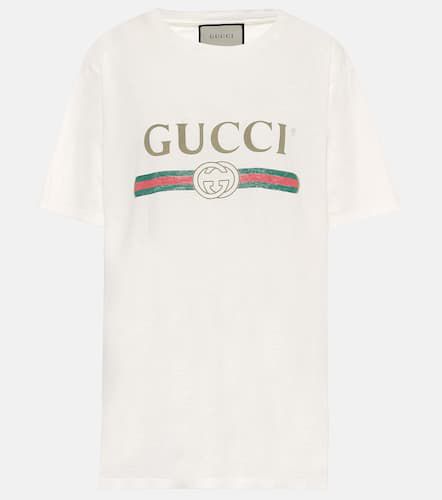 Gucci Camiseta de algodón con logo - Gucci - Modalova