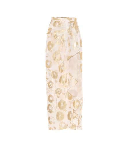 Floral cotton-voile wrap skirt - Halpern - Modalova