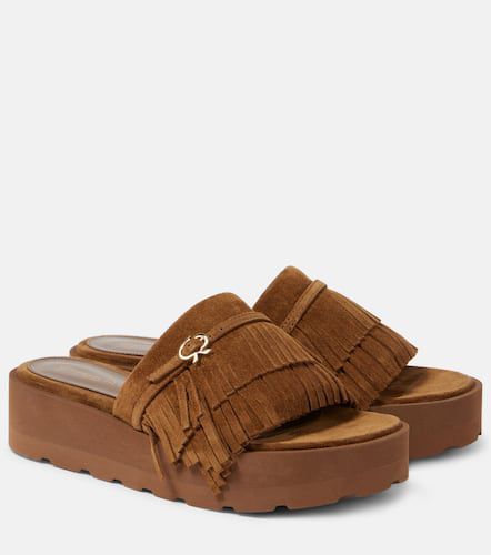 Gianvito Rossi Fringed suede slides - Gianvito Rossi - Modalova