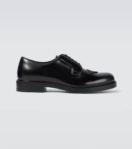 Prada Brushed leather Derby shoes - Prada - Modalova