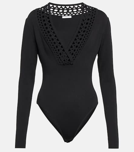 AlaÃ¯a Cutout V-neck bodysuit - Alaia - Modalova