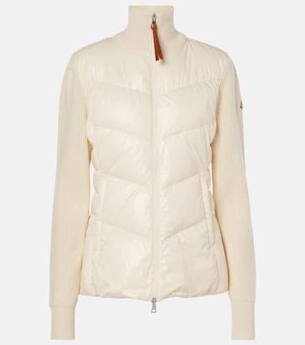 Moncler Down-paneled wool cardigan - Moncler - Modalova