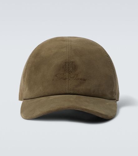 Logo embroidered suede baseball cap - Loro Piana - Modalova