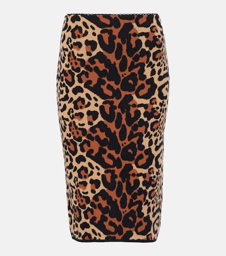 Leo leopard-print jacquard pencil skirt - Blumarine - Modalova