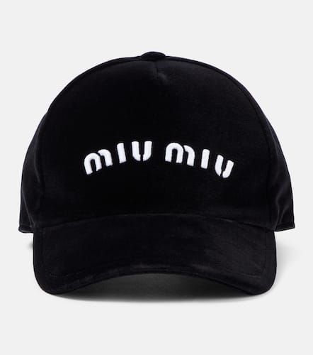 Miu Miu Logo denim baseball cap - Miu Miu - Modalova