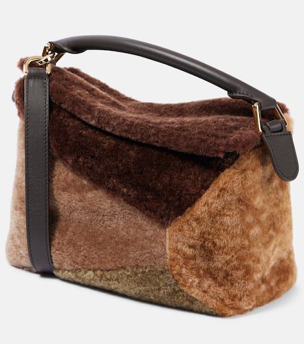 Borsa Puzzle Edge Small in shearling - Loewe - Modalova