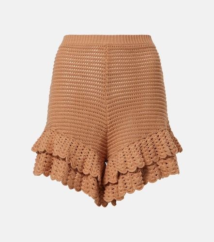 ChloÃ© Ruffled crochet cotton shorts - Chloe - Modalova