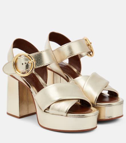 See By Chloé Plateausandalen Lyna aus Metallic-Leder - See By Chloe - Modalova