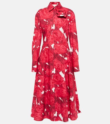 Vestido camisero de algodón floral - Valentino - Modalova