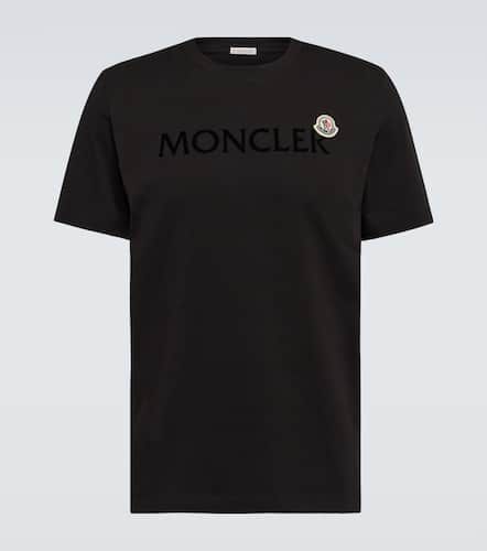 T-shirt in jersey di cotone con logo - Moncler - Modalova
