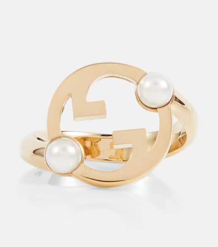 Anello Blondie Interlocking G con perle bijoux - Gucci - Modalova