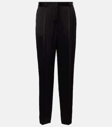 High-rise satin straight pants - Toteme - Modalova