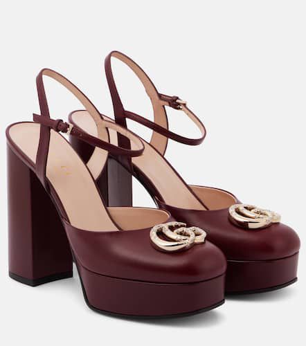 Plateau-Pumps Double G aus Leder - Gucci - Modalova