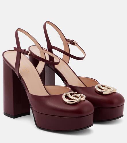 Pumps Double G in pelle con plateau - Gucci - Modalova