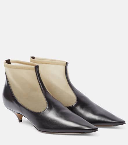 Mesh leather-trimmed ankle boots - The Row - Modalova