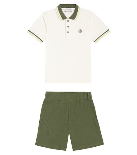 Cotton polo shirt and shorts set - Moncler Enfant - Modalova