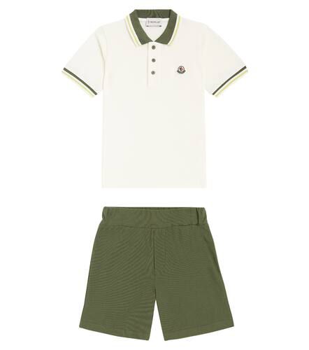 Set aus Polohemd und Shorts aus Baumwolle - Moncler Enfant - Modalova