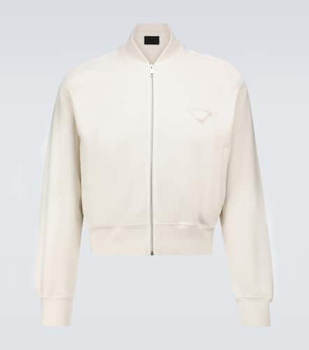 Garment-dyed cotton bomber jacket - Prada - Modalova