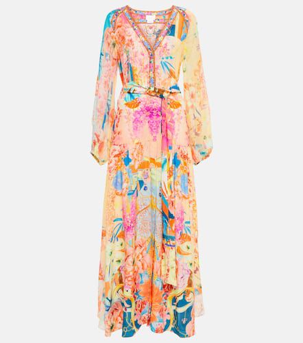 Floral embellished silk maxi dress - Camilla - Modalova