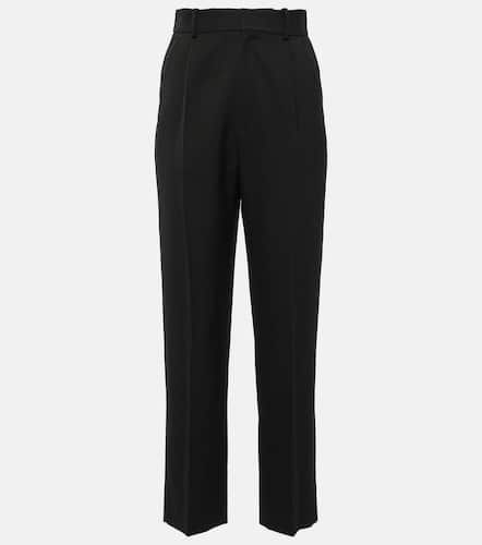 High-rise wool-blend straight pants - Victoria Beckham - Modalova