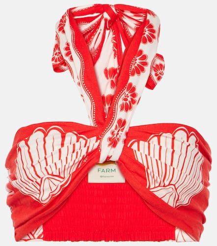 Top raccourci Red Ainika Shell en lin mélangé - Farm Rio - Modalova