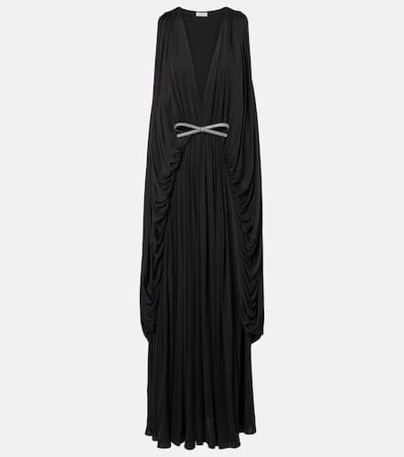Robe longue en soie à cristaux - Loewe - Modalova